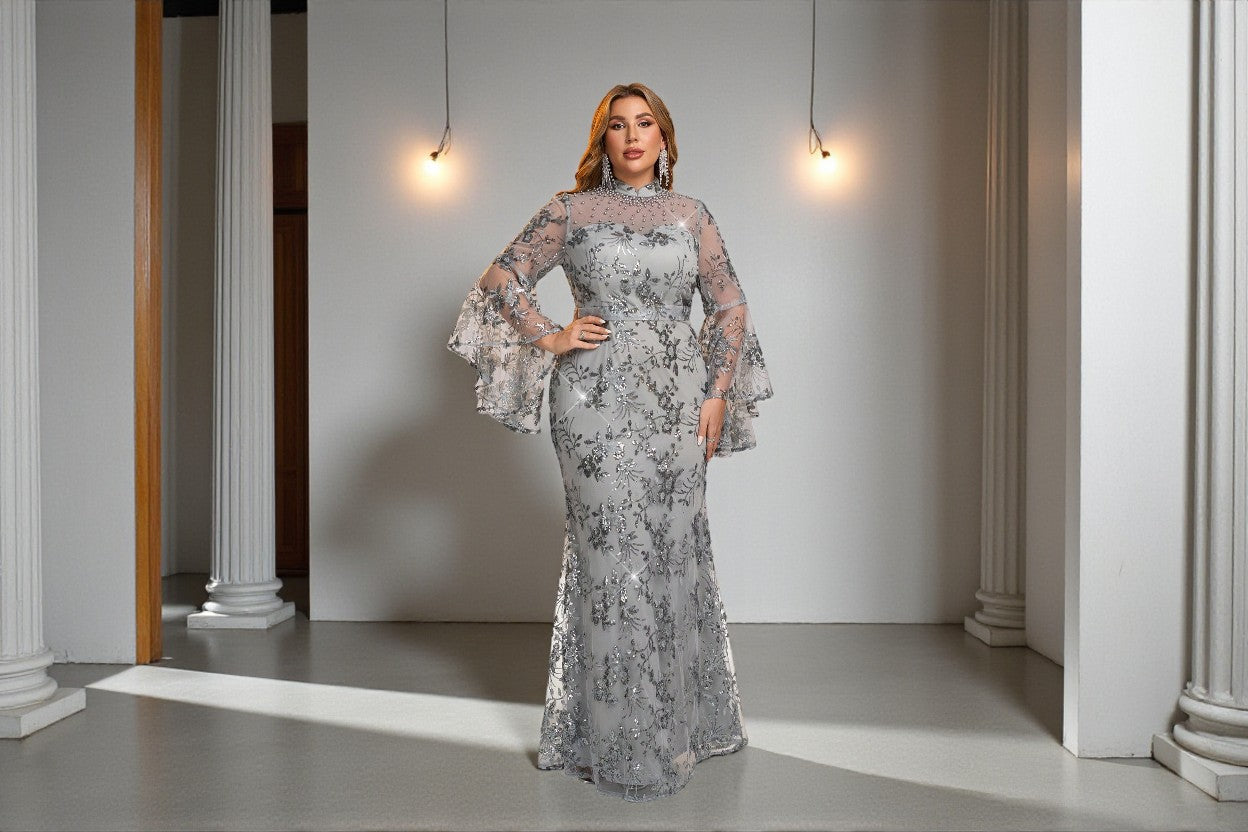 Vestido de Festa Prata