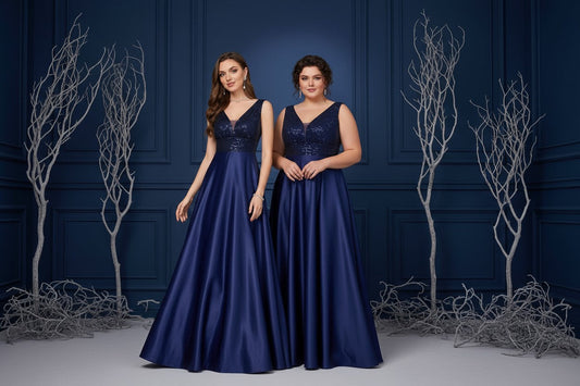 Vestido de Festa Azul Marinho