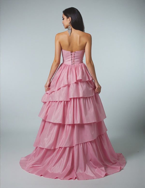 Vestido de Festa Rosa Vestido de Festa Tomara que Caia Corpete Bordado Faby