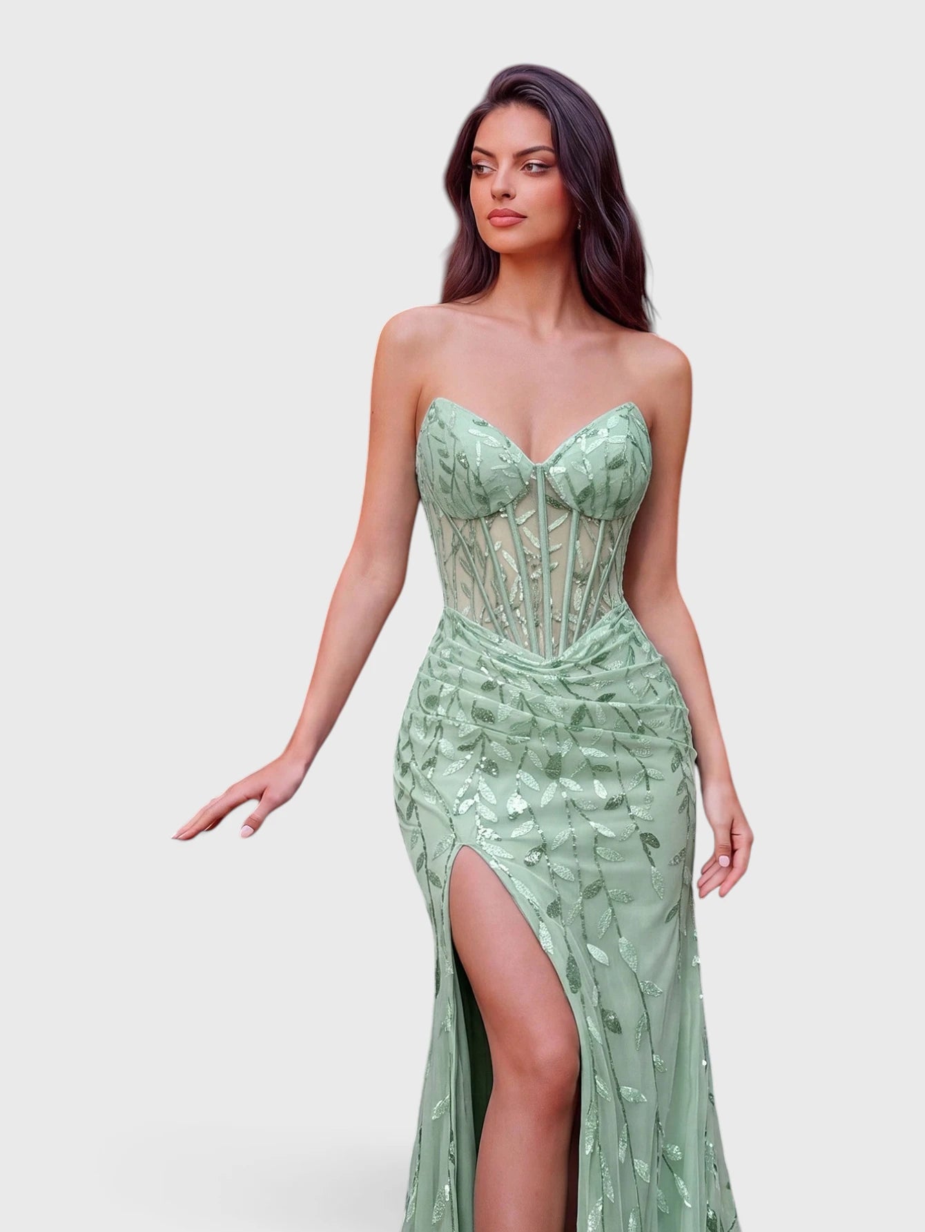 Vestido de Festa Verde Menta Vestido de Festa Longo Pink Tomara que Caia Paetê Verona