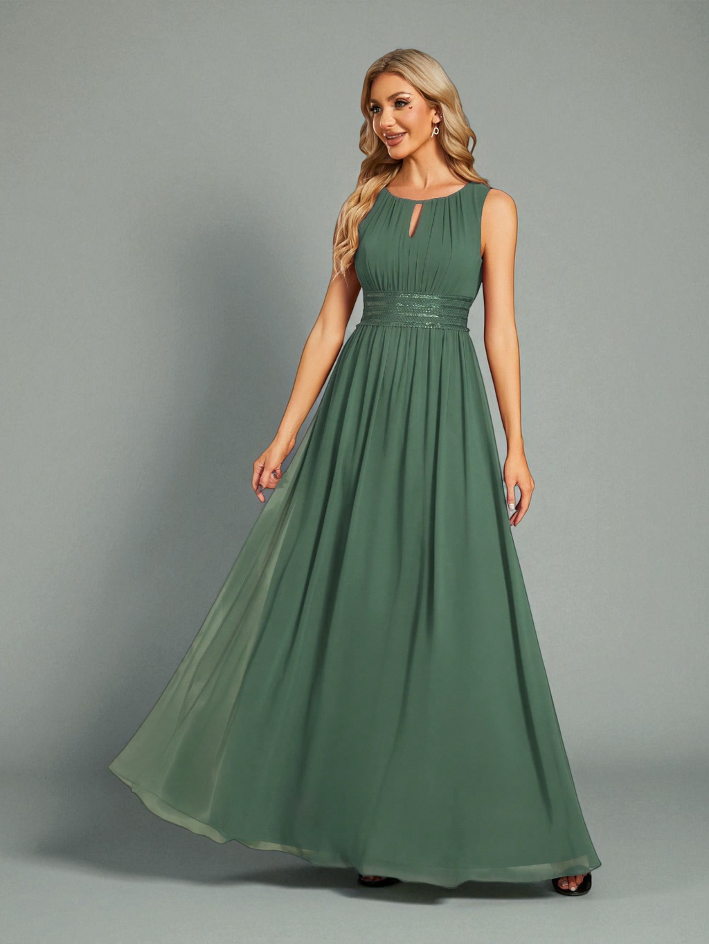 Vestido de Festa Verde Menta Vestido de Festa Longo Bordado Neide
