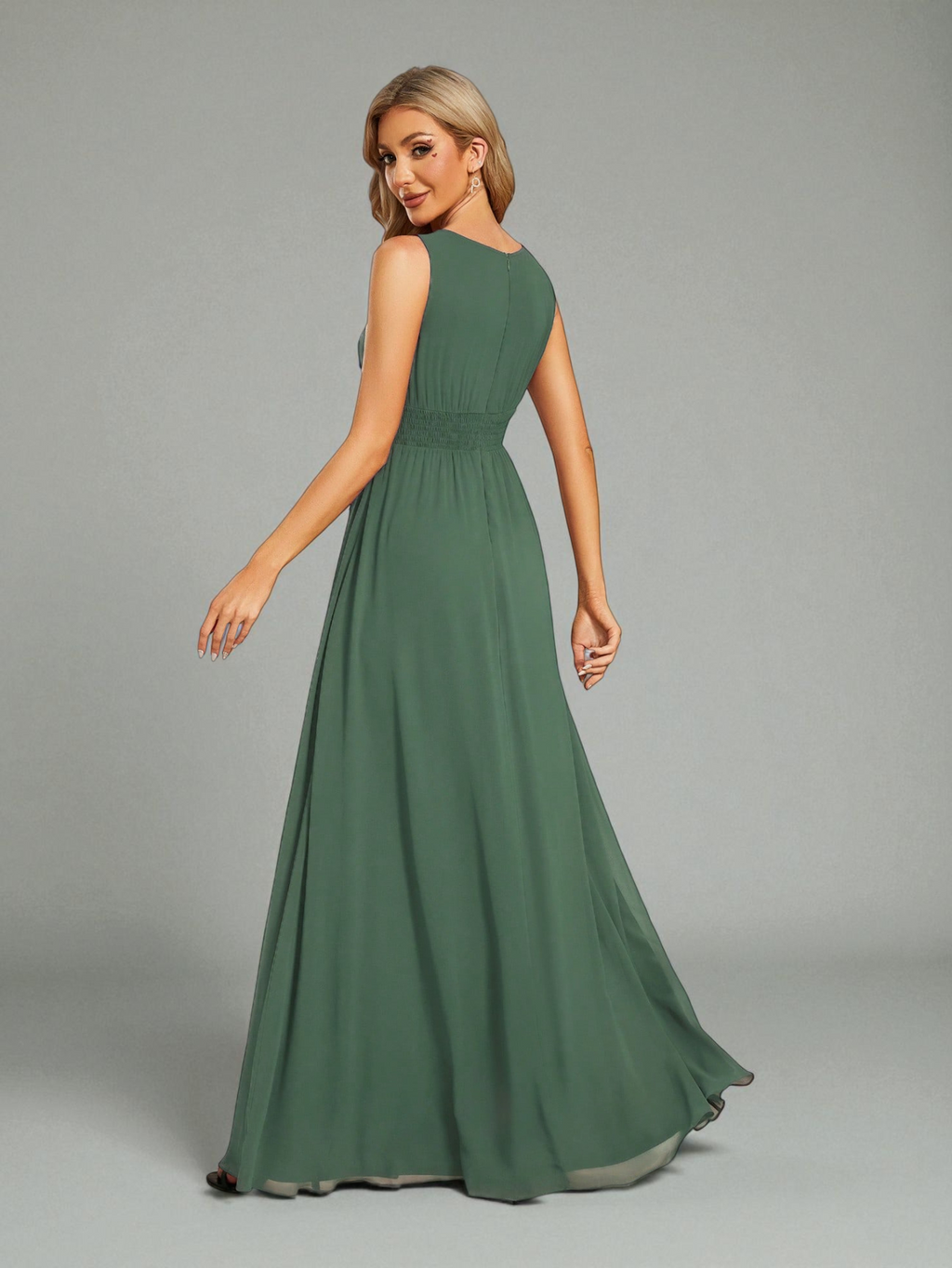 Vestido de Festa Verde Menta Vestido de Festa Longo Bordado Neide