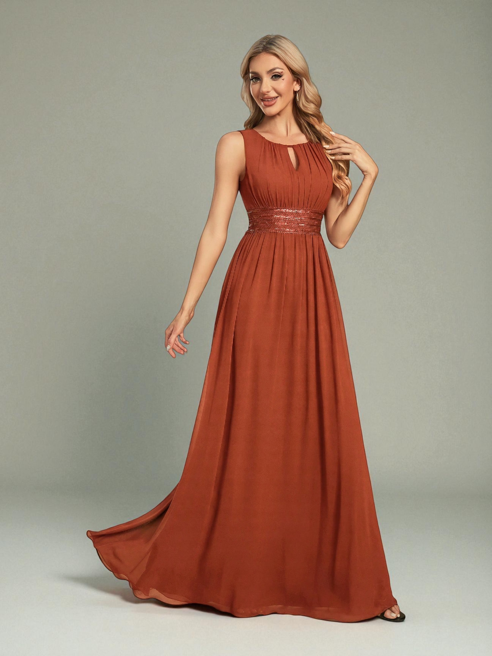 Vestido de Festa Longo Bordado Neide