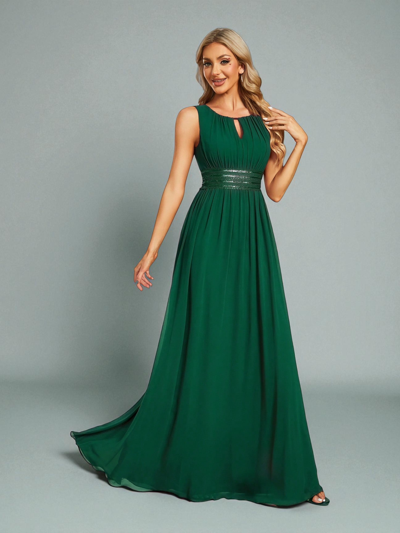 Vestido de Festa Verde Vestido de Festa Longo Bordado Neide