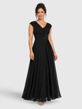 Vestido de Festa Preto Vestido de Festa Longo Plus Size Bordado Loma