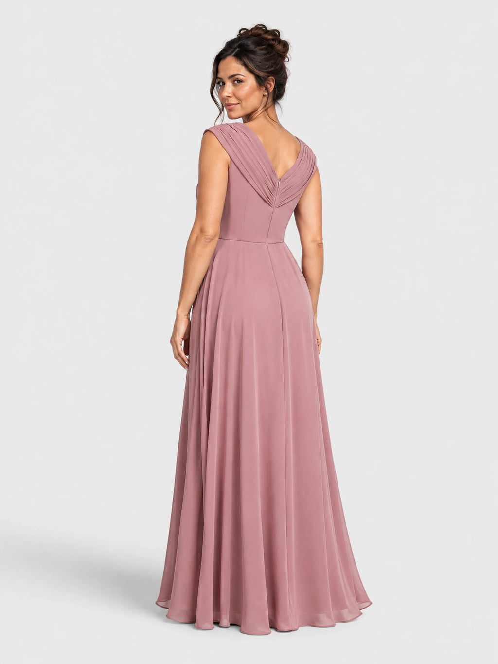 Vestido de Festa Rosa Vestido de Festa Longo Plus Size Bordado Loma
